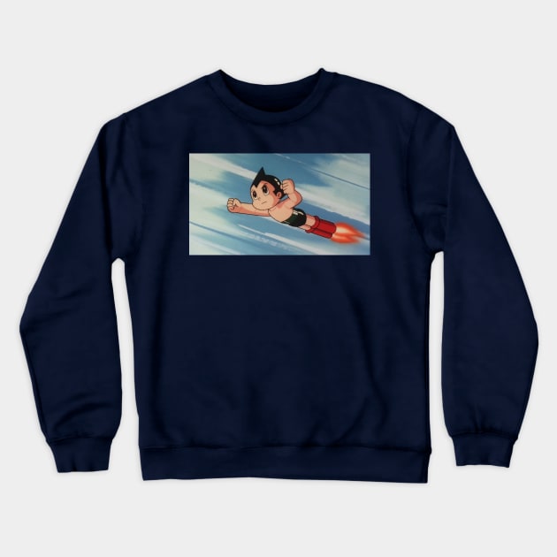 Astro Boy with Background Crewneck Sweatshirt by offsetvinylfilm